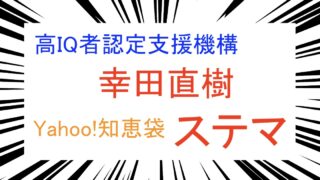 高IQ者認定支援機構 幸田直樹 Yahoo!知恵袋　ステマ